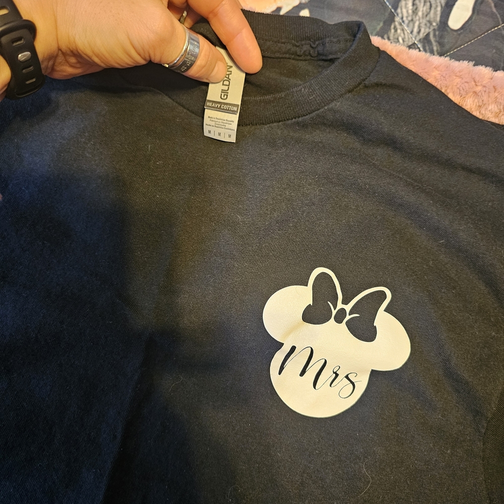Matching Disney Black 'Happily Ever After' Graphic Tees M and L - Picture 3 of 5